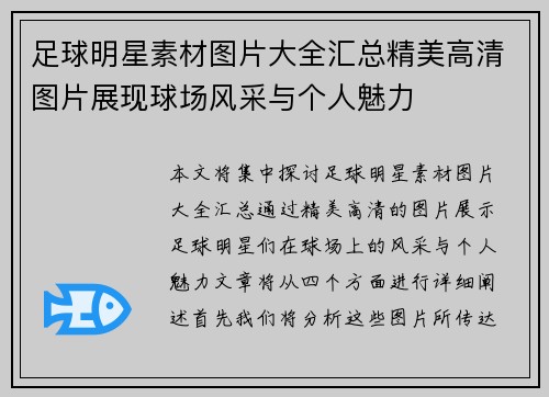 足球明星素材图片大全汇总精美高清图片展现球场风采与个人魅力